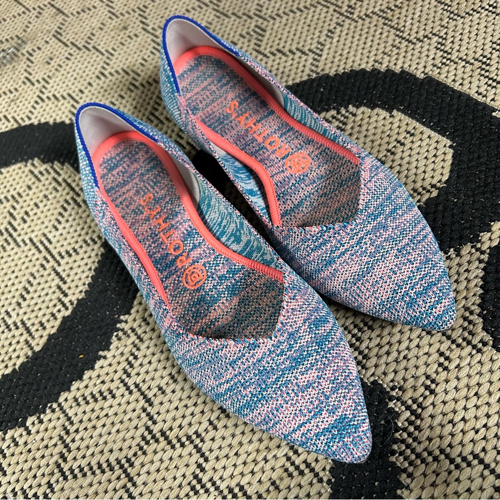 Neon Heathered Rothys Point 8.5